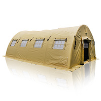 Tente gonflable de camouflage de taille personnalisée, grand tissu PVC imperméable à haute pression, hébergement médical de secours en cas de catastrophe en plein air