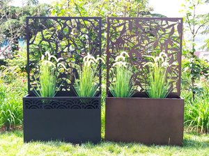 Metal Garden Arch <strong>Trellis</strong> <strong>with</strong> 2 Garden <strong>Planter</strong> Box/ Climbing Planting Patio Decoration/Metal <strong>Planter</strong> Box <strong>with</strong> Trelis - Product Image 2
