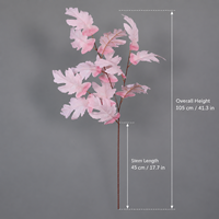 Ventes en gros de tiges de feuilles de chêne artificielles, branches de feuillage en soie pour arrangements floraux d'automne, décoration intérieure