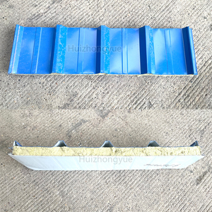 Nhôm đá len Sandwich Panel cho kho không thấm nước kim loại mái ngói cách nhiệt nhôm tấm lợp chống cháy mái Bảng điều khiển - Product Image 2