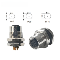 Connecteur M12 à bride, type ABD, 3/4/5 broches, mâle/femelle, montage sur panneau frontal, indice de protection IP67, 250V 4A, boîtier en alliage de zinc pour capteur