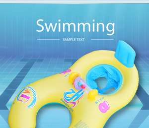 Flotador Inflable Doble Interactivo para Padres e Hijos con Toldo y Campana - Venta al por Mayor - Product Image 5