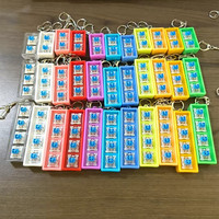 Base en grille intégrée à 2/3/4 touches avec interrupteur cyan et porte-clés PC pour jouets anti-stress (accessoire de bureau)