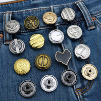 Boutons personnalisés gravés avec logo en relief, en alliage de zinc, en laiton, 12 mm-5 mm, en forme de cœur, rivets dorés, boutons en jean pour vêtements