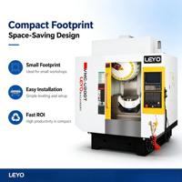 Centre d'usinage CNC 5 axes LEYO U200T avec table rotative inclinable simultanée haute vitesse pour pièces aérospatiales et médicales