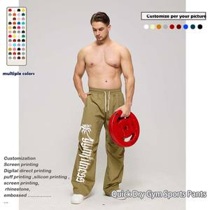Calças Jogger Masculinas Personalizadas em Nylon, Estilo Baggy, Oversize, para Academia e Esportes, Calças de Moletom Masculinas de Perna Larga - Product Image 3