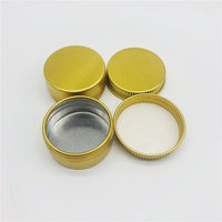 10ml petit pot rond en aluminium doré avec couvercle à vis emballage de stockage de crème cosmétique pour le visage boîte en étain en aluminium