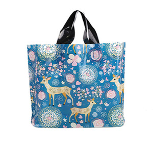 50 pièces <span class=keywords><strong>de</strong></span> sacs d'emballage <span class=keywords><strong>de</strong></span> vêtements <span class=keywords><strong>de</strong></span> Shopping en plastique <span class=keywords><strong>de</strong></span> haute qualité, fleur PE cadeau pour fourniture <span class=keywords><strong>de</strong></span> fête noël nouvel an - Product Image 2