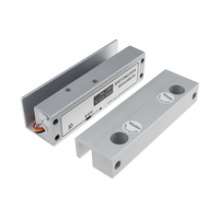 Serrure à pêne électrique en aluminium de type u avec retour de signal de porte pour porte sans cadre