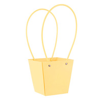 Boîte à fleurs en carton blanc laminé, imperméable, trapézoïdale, portable, couleur macaron, pour légumes agricoles et DIY, sac à œillets