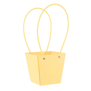 Boîte à fleurs en carton blanc imperméable <span class=keywords><strong>de</strong></span> forme trapézoïdale portable <span class=keywords><strong>de</strong></span> couleur macaron, pour bricolage en salon, sac en carton laminé pour œillets - Product Image 4