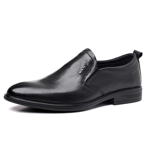 Men's New Arrival <b>Full</b> Grain Leather Formal Shoes Genuine Leather Pointed Toe <b>Slip</b> On Business <b>Slip</b> On Men's Leather Shoes - Product Image 1