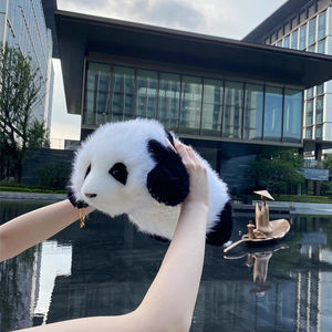ของเล่นตุ๊กตาหมี<span class=keywords><strong>แพนด้า</strong></span>ถ่วงน้ำหนัก Menglan/huahua/qizai ตุ๊กตาสัตว์ที่ทำ<span class=keywords><strong>ด</strong></span>้วยมือเหมือนจริงน่ารักซับในของขวัญคู่หู - Product Image 3