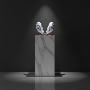 Modèle d'oiseau réaliste Hedwig, hibou magique, 10 cm <span class=keywords><strong>de</strong></span> haut, disponible en trois styles - Product Image 1