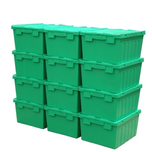 Lớn tải 72L nhựa ngăn xếp và tổ di chuyển hộp an toàn với kèm theo nắp - Product Image 2