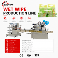 Ligne de production exclusive de lingettes humides avec système de contrôle intelligent et équipement de fabrication de lingettes et de scellage de film plastique en multipack