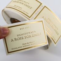 Étiquettes personnalisées en rouleau avec dorure à chaud, autocollants en papier couché pour emballage de flacons de parfum de luxe, marquage élégant, prix d'usine en gros