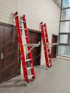 Thang gác mái sợi thủy tinh cách nhiệt hoàn toàn chất lượng cao Kingbridge, màu đỏ, có thể kéo dài - Product Image 4