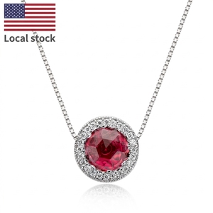 Saldi di Liquidazione, Spedizione Gratuita negli USA, <span class=keywords><strong>Collana</strong></span> con Ciondolo in Argento Sterling 925 con Rubino e Occhio di Gatto Multicolore, Regalo Trendy - Product Image 1