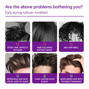 Private Label <strong>Men</strong> <strong>Hair</strong> Styling Wax Waterproof Vegan Pomade Strong Braid <strong>Gel</strong> Extra Hold <strong>Hair</strong> Wax - Product Image 2