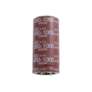 ตัวเก็บประจุแบบมีรูเปิด560 uF ตัวเก็บประจุแบบมีรูเปิด560 uF 20% 450V EKHE451VSN561MR40S - Product Image 1