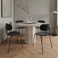 Chaises de salle à manger en métal de style nordique, ensembles de salle à manger modernes pour restaurants, chaises en métal avec dossier en fer pour la maison