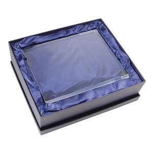 Expositor de Acrílico Transparente 190X150X10 mm con Cristal Inclinado y Base para Uso en Mesa - Product Image 3