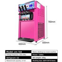 Machine à glace molle commerciale en acier inoxydable 304, congélation rapide, étanche, silencieuse, certifiée CE