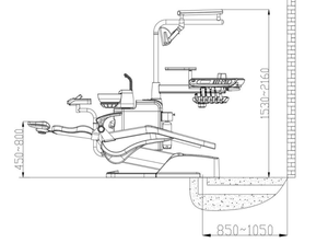 Fauteuil dentaire électrique avec siège en cuir vert, unité dentaire facile à nettoyer avec système de filtration d'aspiration détachable - Product Image 5
