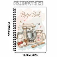 Carnet de recettes personnalisé Myway format A5, 100 pages, spirale, papier de haute qualité, aide culinaire pour la famille, fait main