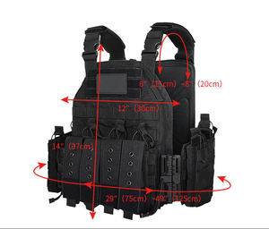 سترة تكتيكية خفيفة الوزن متعددة الوظائف من البوليستر لحمل الصفائح الصلبة مع جيوب - Product Image 5