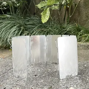 Protector de Viento Plegable de Aluminio para Estufa de Gas de 9 Placas, para Cocina al Aire Libre y Camping - Product Image 3