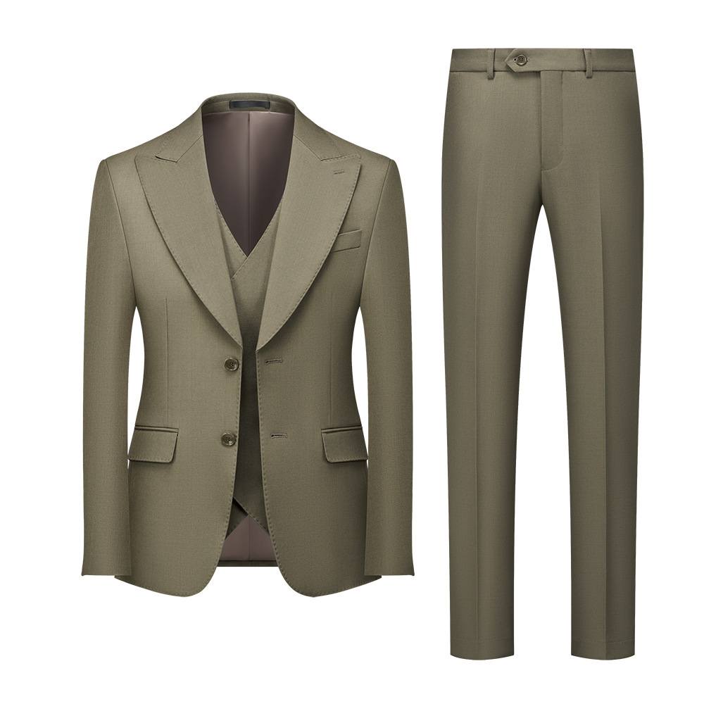 Light khakis 8170-suit pants vest