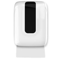 Distributeur de serviettes pliantes en Z mural moderne et écologique en plastique ABS blanc et noir pour cuisine, toilettes, salle de bain et hôtel