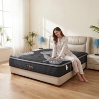 Colchón Híbrido Ortopédico King con Tecnología de Enfriamiento, Diseño Moderno para Dormitorio, Espuma de Alta Densidad y Resortes, Muebles para el Hogar
