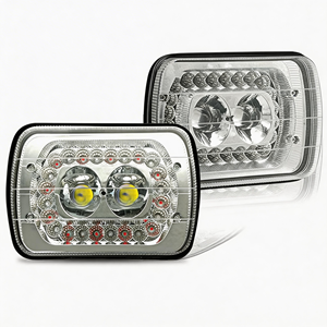 Luz de Conducción LED de 7 Pulgadas, H4 Plug & Play, Haz Sellado con Luz Estroboscópica Ámbar, Compatible con Camiones <span class=keywords><strong>Kenworth</strong></span>, Peterbilt, Freightliner - Product Image 1