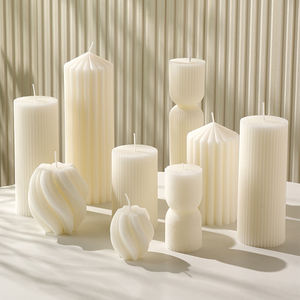 <span class=keywords><strong>Bougie</strong></span> Pilier Blanche Faite à la Main Simple et Élégante, Grande <span class=keywords><strong>Bougie</strong></span> Romantique pour Mariage et Anniversaire, <span class=keywords><strong>Bougie</strong></span> Côtelée Épaisse Parfumée pour Décoration d'Intérieur - Product Image 4