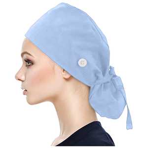 Modelos Explosivos Unisex Caráter Médico Cirúrgico Scrub Cap Cor Sólida Algodão Enfermagem Cap para Pediatria e Dentista - Product Image 6