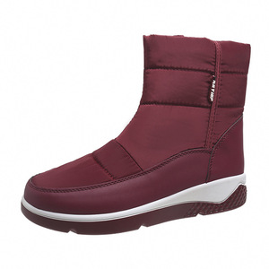 <span class=keywords><strong>Bottes</strong></span> de neige antidérapantes imperméables pour femmes grande taille hiver <span class=keywords><strong>ski</strong></span> en plein air bas tube doublé polaire épais chaud coton chaussures pour étranger - Product Image 2