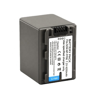 Batería de Repuesto de Iones de Litio para Videocámara <span class=keywords><strong>Sony</strong></span> NP-FP90, 7.2V 4200mAh, Compatible con la Serie <span class=keywords><strong>Sony</strong></span> DCR-HC SR DVD <span class=keywords><strong>Handycam</strong></span> - Product Image 1