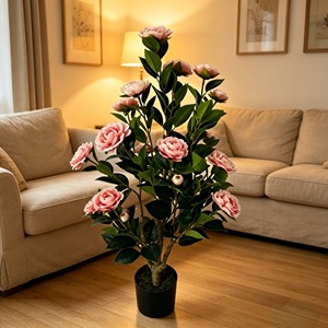 Artificial Camellia <b>Tree</b> Faux Camellia <b>Tree</b> Camellia <b>Tree</b> <b>Potted</b> - Product Image 4