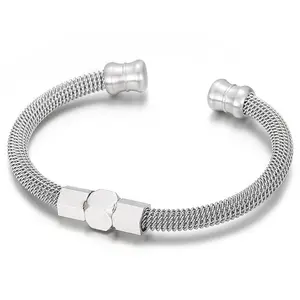 Grosir mode perhiasan kustom pohon kehidupan liontin dengan berlian kawat kabel memutar kait wanita gelang desainer