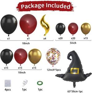 Kit de guirlande de ballons Magic Boy de vente chaude décor de fête d'école de magicien d'or bordeaux pour anniversaire - Product Image 3