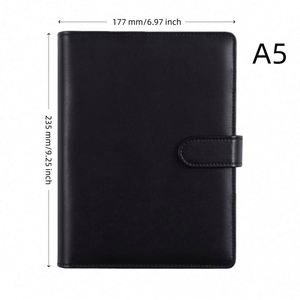 A5 A6 Macaron Faux Leather Cover Purple Money Envelope Binder Loose-<b>Leaf</b> Spiral Binding Waterproof Budget Planner Wholesale - Product Image 6