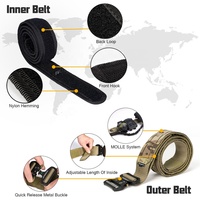 IDOGEAR Ceinture Tactique Molle de Combat en Nylon, Découpe Laser, avec Boucle Métallique à Libération Rapide 2" pour Chasse