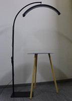 Lampe à Cils en Aluminium Demi-Lune de 28 Pouces, Télécommande, Extensions de Cils, Artiste de Tatouage, Esthéticien Pro