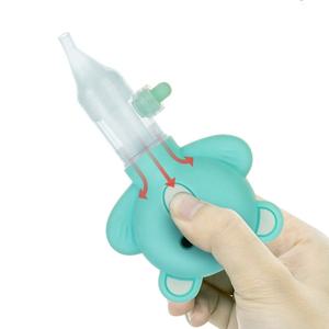 Aspirador <span class=keywords><strong>Nasal</strong></span> Manual de Silicona de Grado Alimenticio para Bebés, con Forma de Oso de Dibujos Animados, con Clip para Mocos - Product Image 5