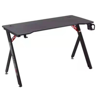 Coin moderne PC Gaming Gamer Bureau à domicile Table d'ordinateur RGB PC Gaming Desk Corner avec LED porte-gobelet et cintre pour casque d'écoute