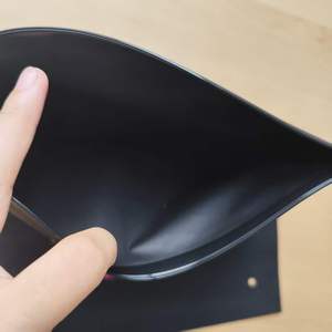Fashion Matte Black Frosted Garment Zipper Bag Custom Logo Printed Resealable PE Zip Bag for Clothing Brand Packing - Product Image 2