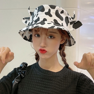 Cappelli a secchiello con stampa mucca di alta qualità orecchie da donna uomini personalizzati cappelli a secchiello da pescatore con corno - Product Image 2